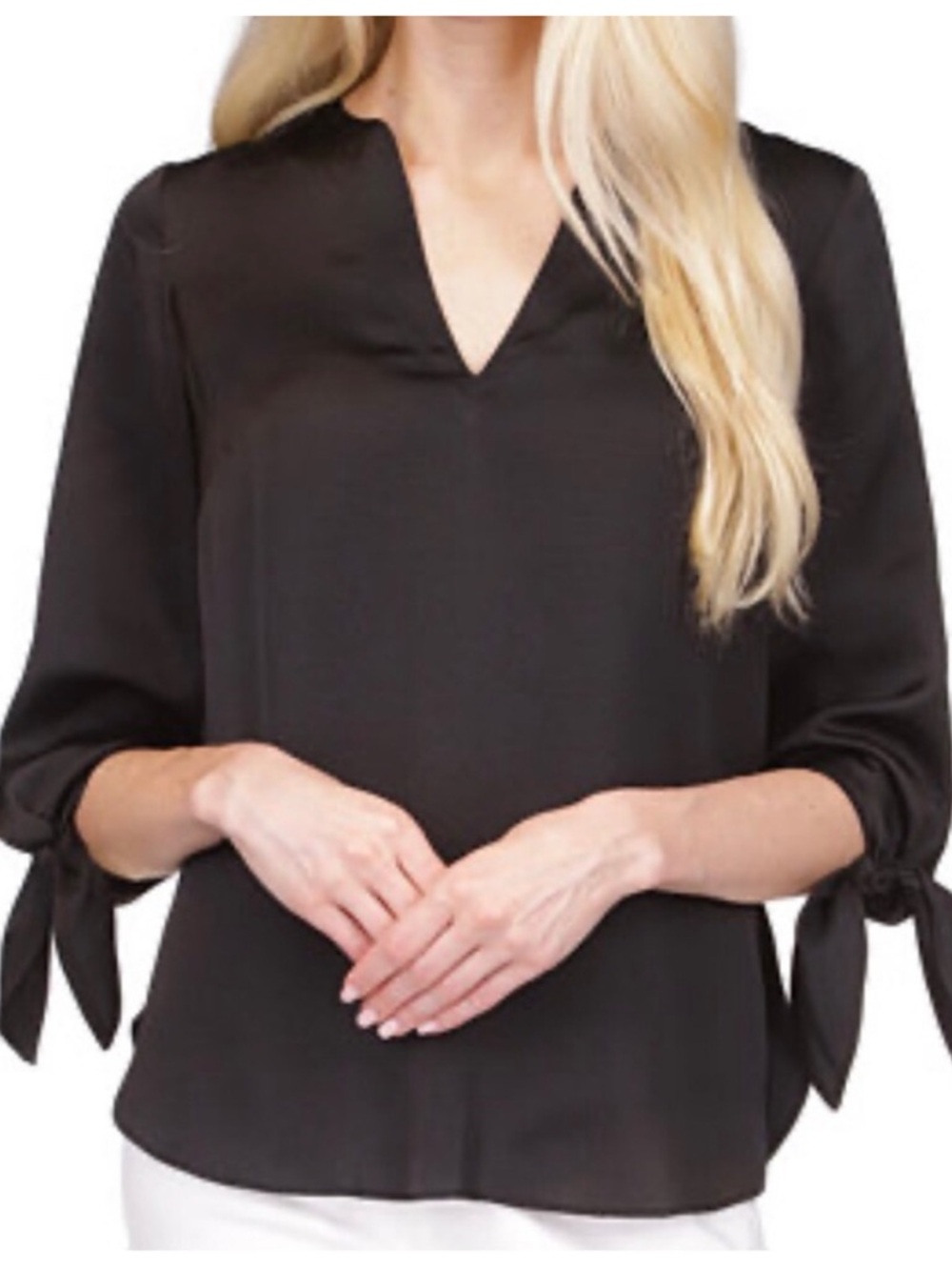 NWT Michael Kors black Satin top Size Medium